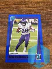 2021 Panini Donruss Rated Rookie Blue Press Proof RC #285 Kene Nwangwu